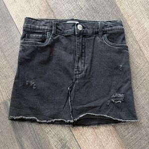 Black Distressed Kids Oshkosh Denim Skirt